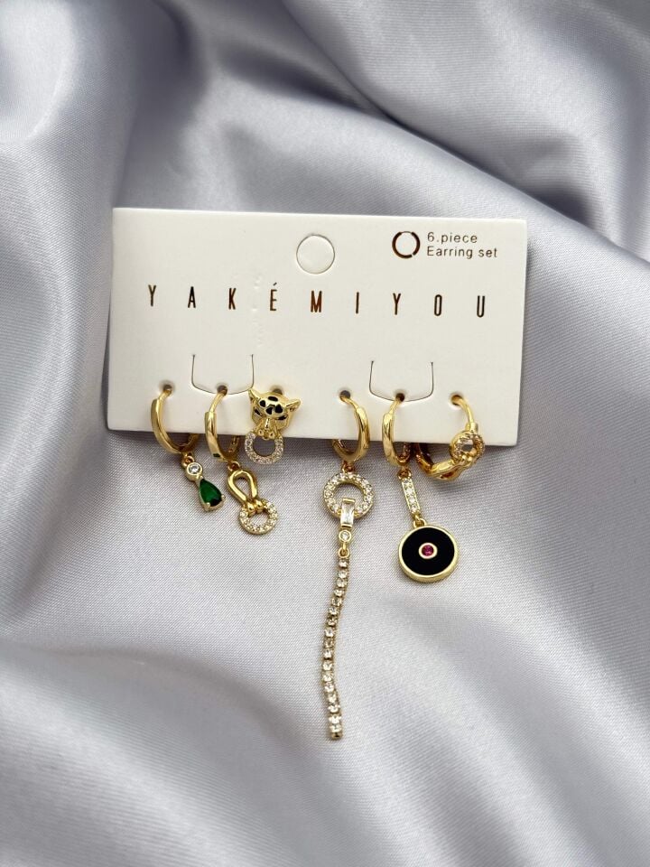 YAKEMIYOU 6'lı Set Küpe // ITHAL-3766