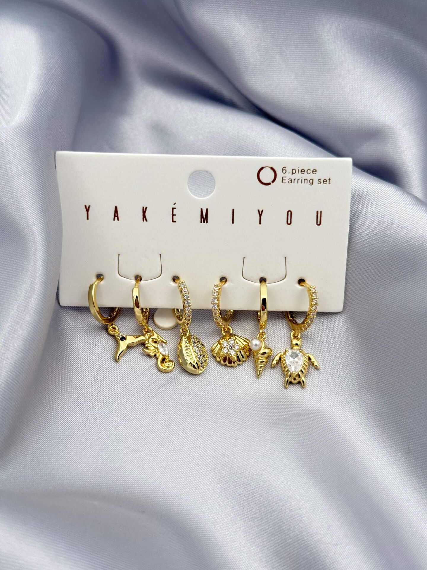 YAKEMIYOU 6'lı Set Küpe // ITHAL-3768