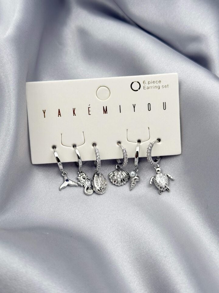 YAKEMIYOU 6'lı Set Küpe // ITHAL-3769