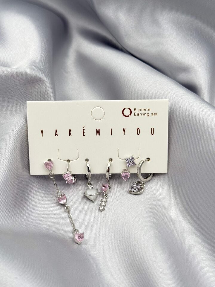 YAKEMIYOU 6'lı Set Küpe // ITHAL-3773