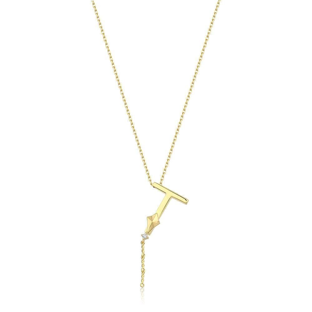 Stahl Alya Buchstaben Halskette // NECKLACE-5658