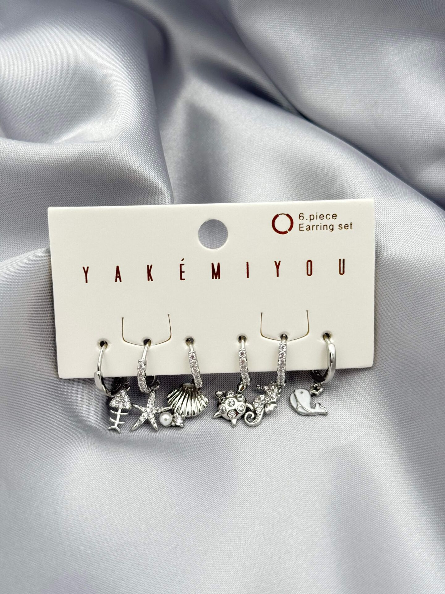 YAKEMIYOU 6'lı Set Küpe // ITHAL-3779