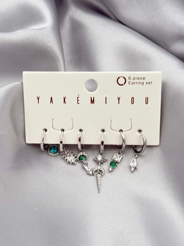 YAKEMIYOU 6'lı Set Küpe // ITHAL-3783