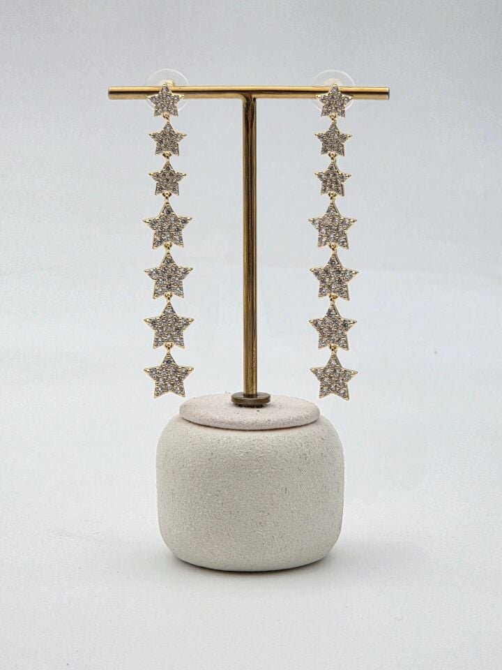 Rhodinierte Ohrringe mit Zirkonsteinen // ITHAL-3225