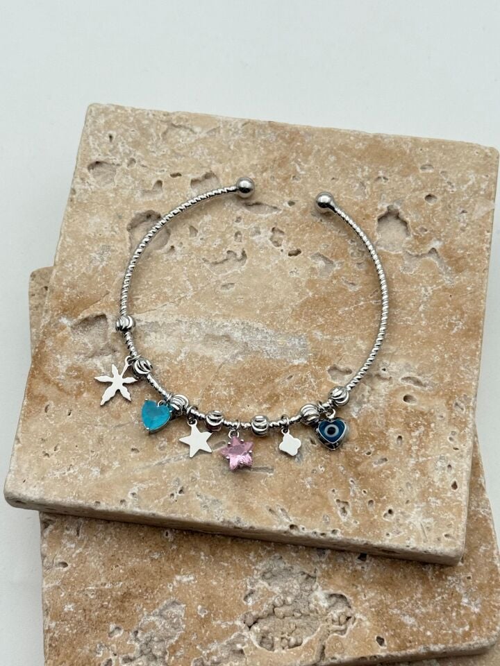 Stahl-Charm-Armband // WRIST-5966