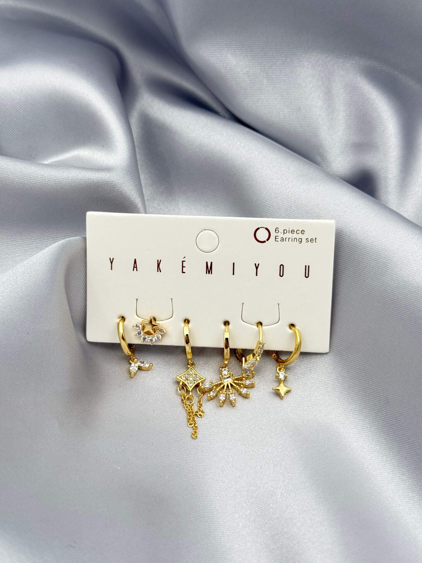 YAKEMIYOU 6'lı Set Küpe // ITHAL-3791