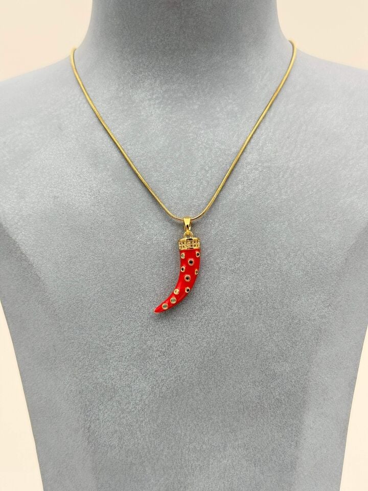 Çelik Biber Kolye 45cm // KOLYE-6534