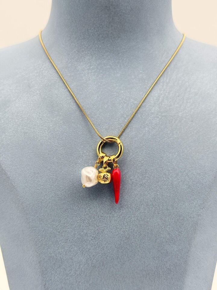 Çelik Biber Kolye 45cm // KOLYE-6535