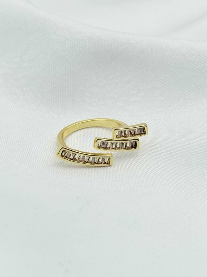 Çelik Taşlı Yüzük (Ayarlanabilir) // YÜZÜK-2425