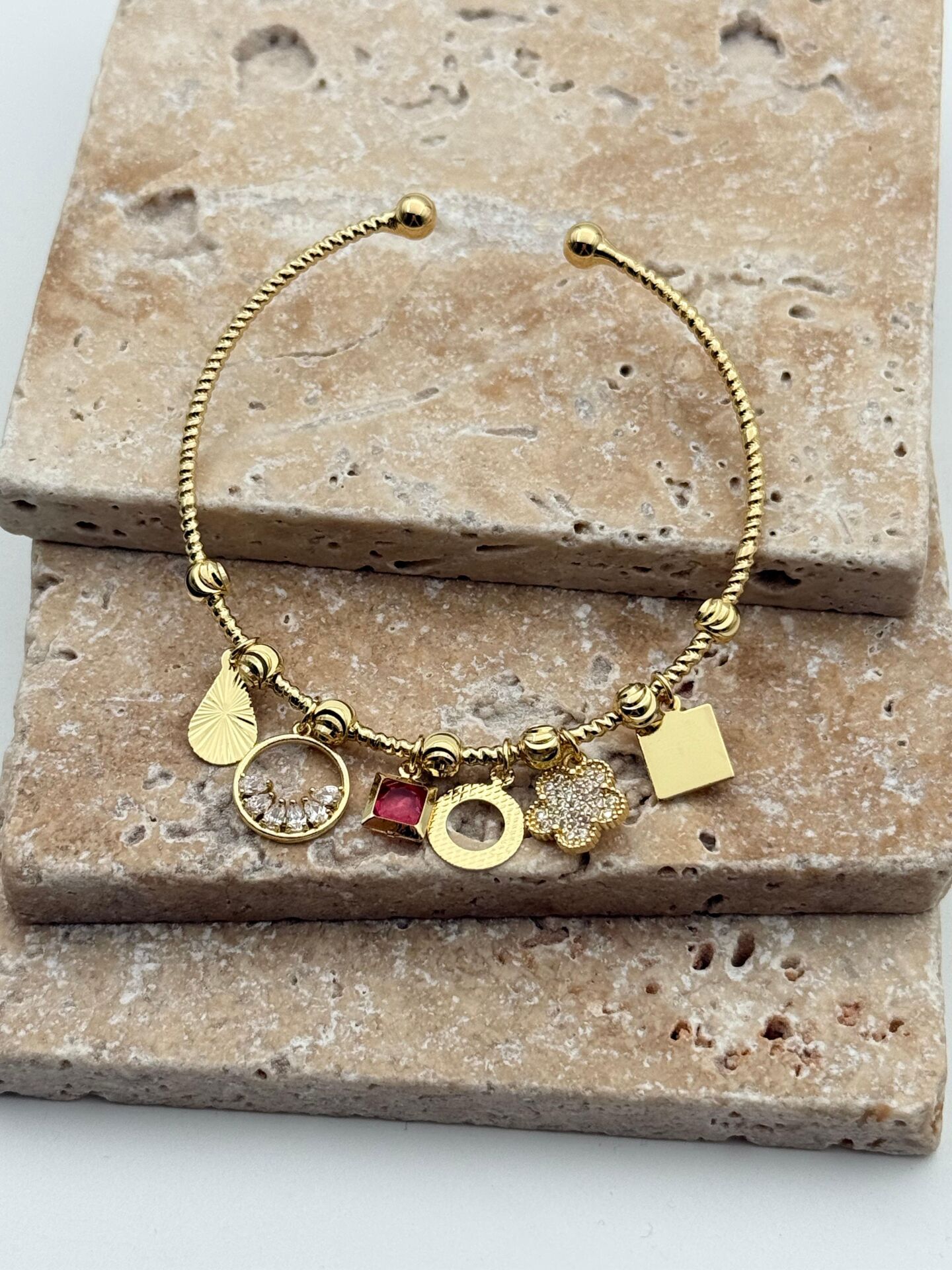 Steel Charm Bracelet // WRIST-5951