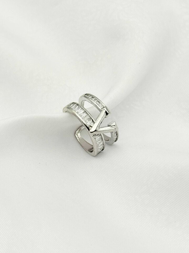 Çelik Taşlı Yüzük (Ayarlanabilir) // YÜZÜK-2437