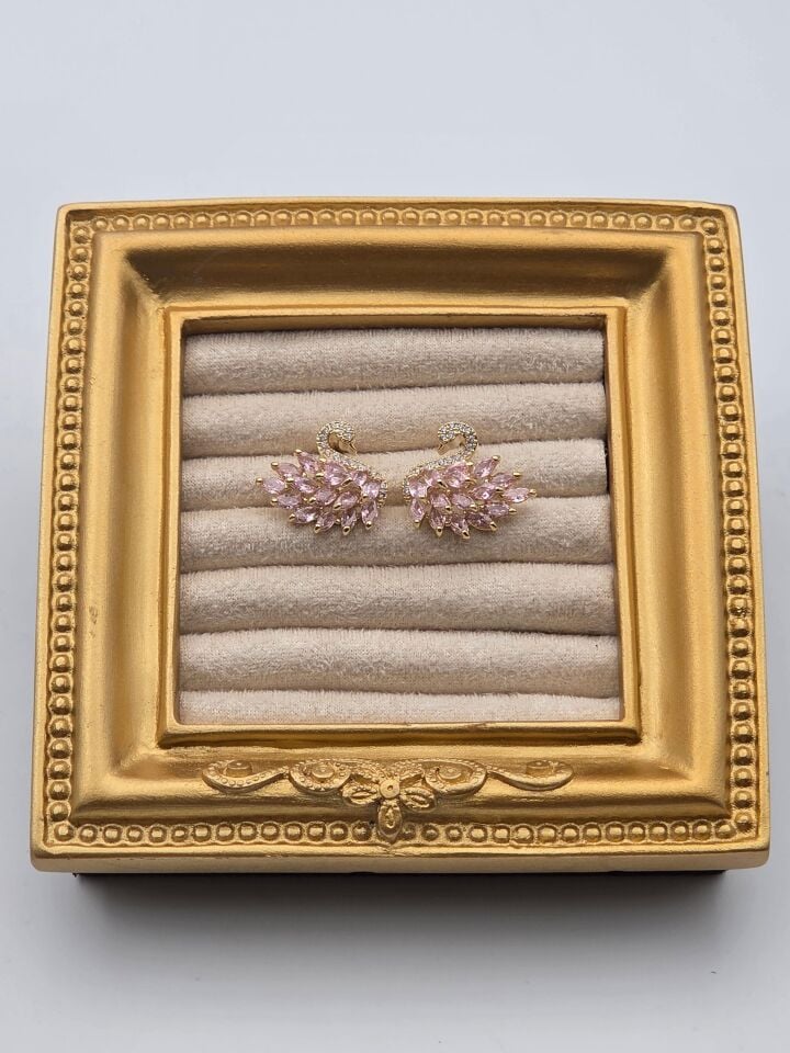 Rhodinierte Ohrringe mit Zirkonsteinen // ITHAL-3247