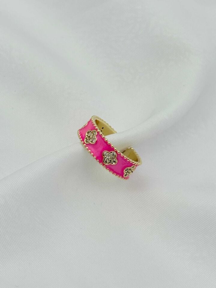 Çelik Desenli Mineli Yüzük (Ayarlanabilir) // YÜZÜK-2450