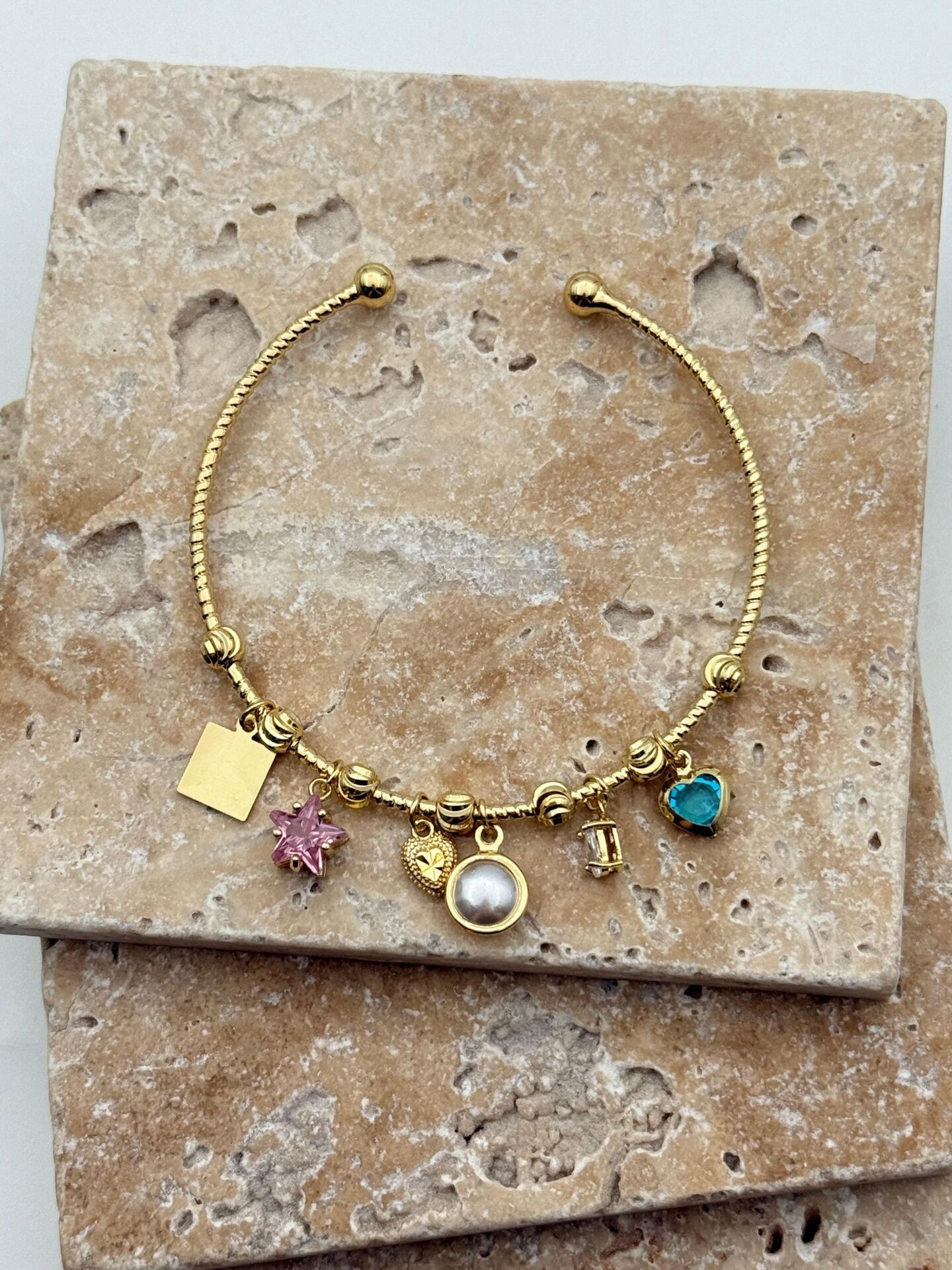 Steel Charm Bracelet // WRIST-5955