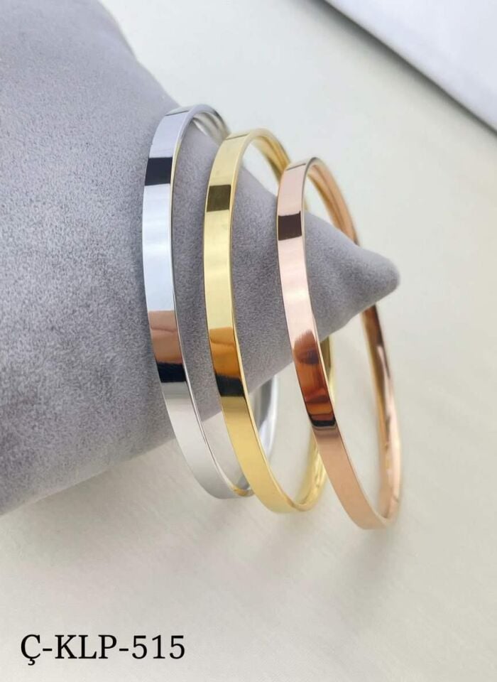 Dickes Ajda-Armband aus Stahl in drei Farben, kleine Größe (in 3 Stück verkauft)