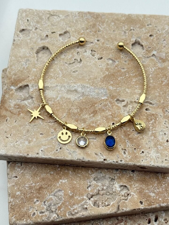 Steel Charm Bracelet // WRIST-5959