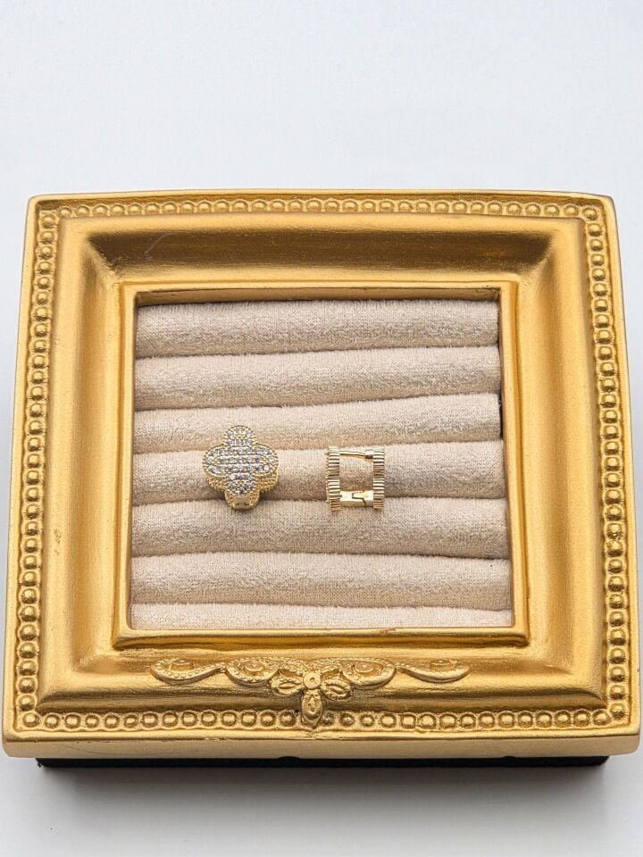 Zirkon Taşlı Rodyum Kaplama Küpe // ITHAL-3256