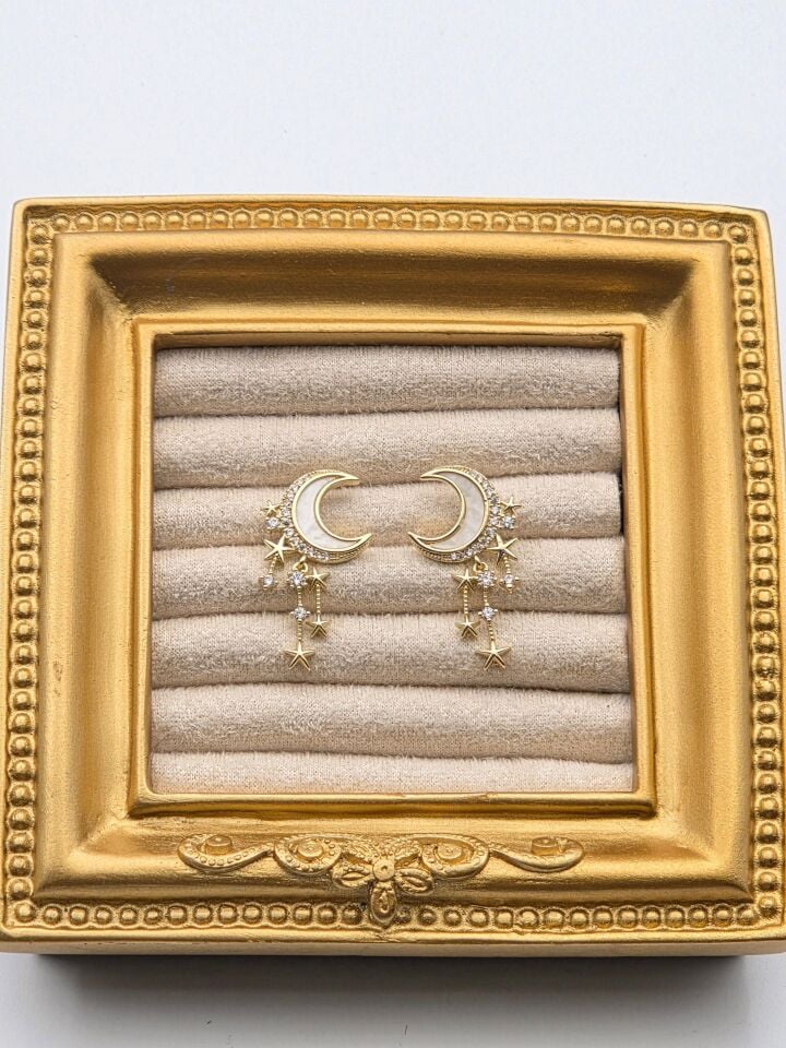 Rhodinierte Ohrringe mit Zirkonsteinen // ITHAL-3258