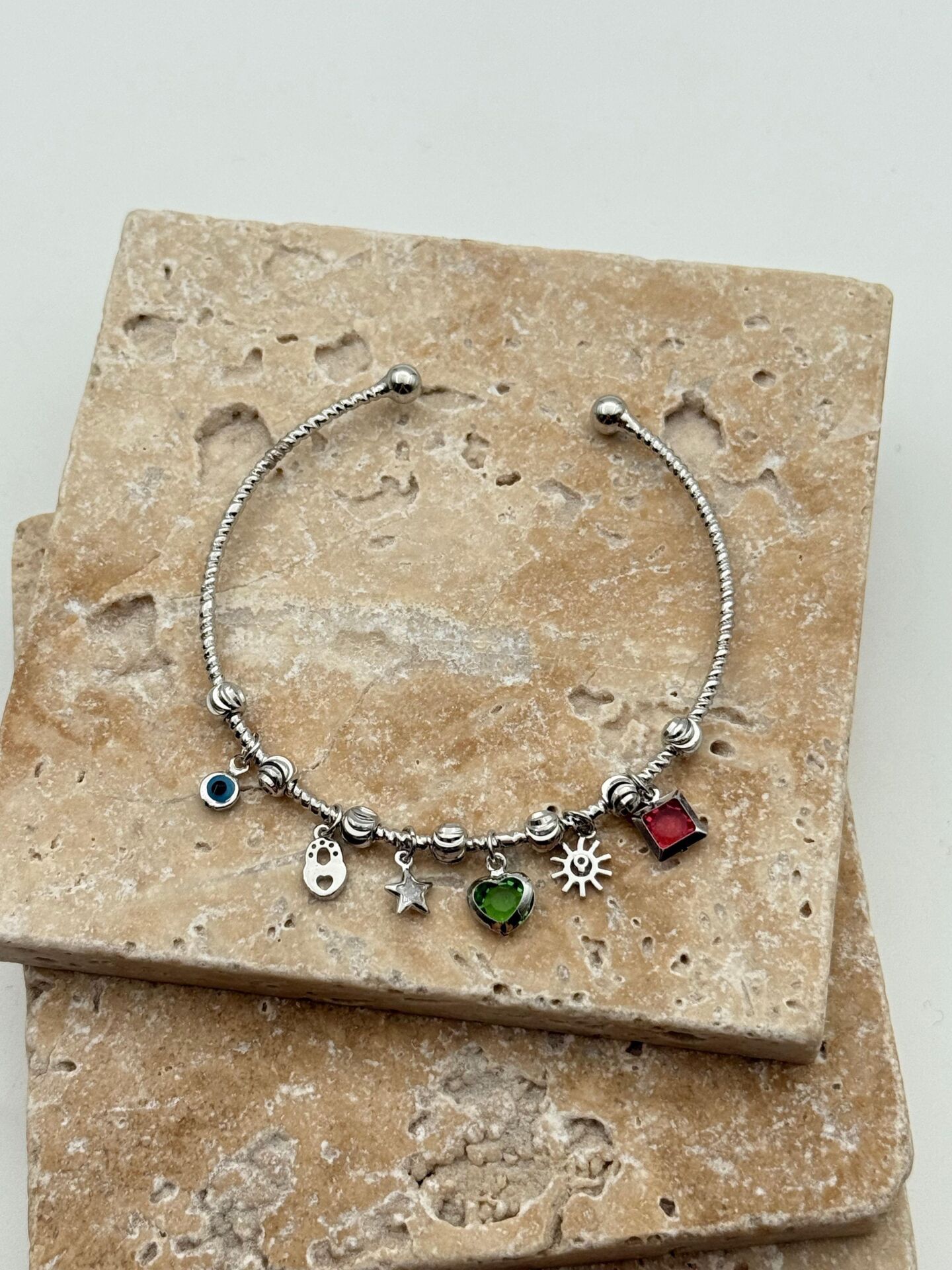 Steel Charm Bracelet // WRIST-5963