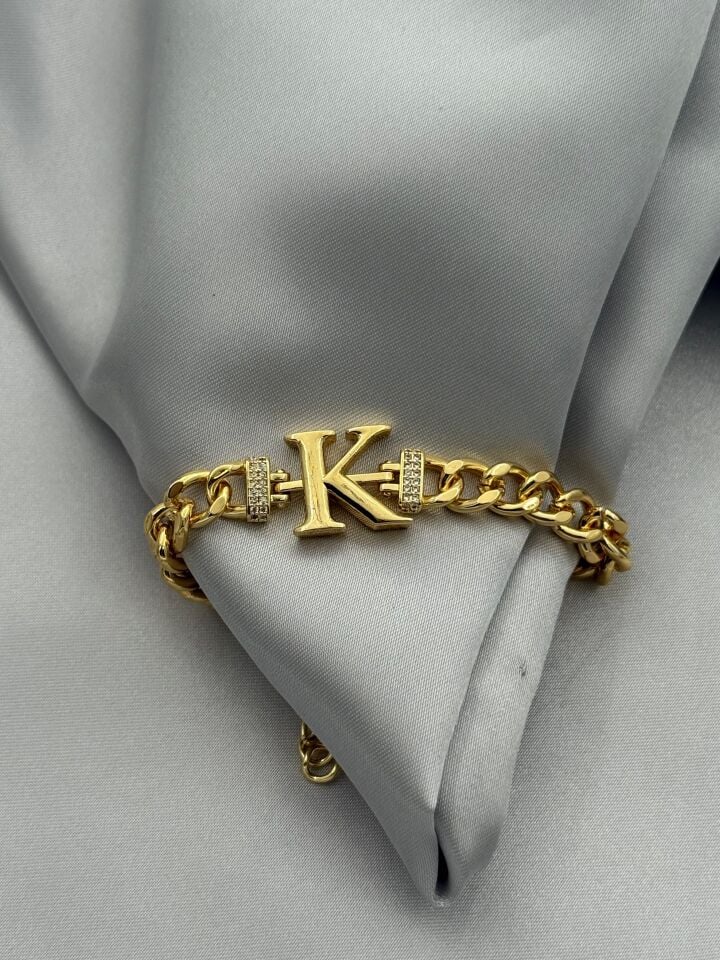 Steel Letter Bracelet // WRIST-5491