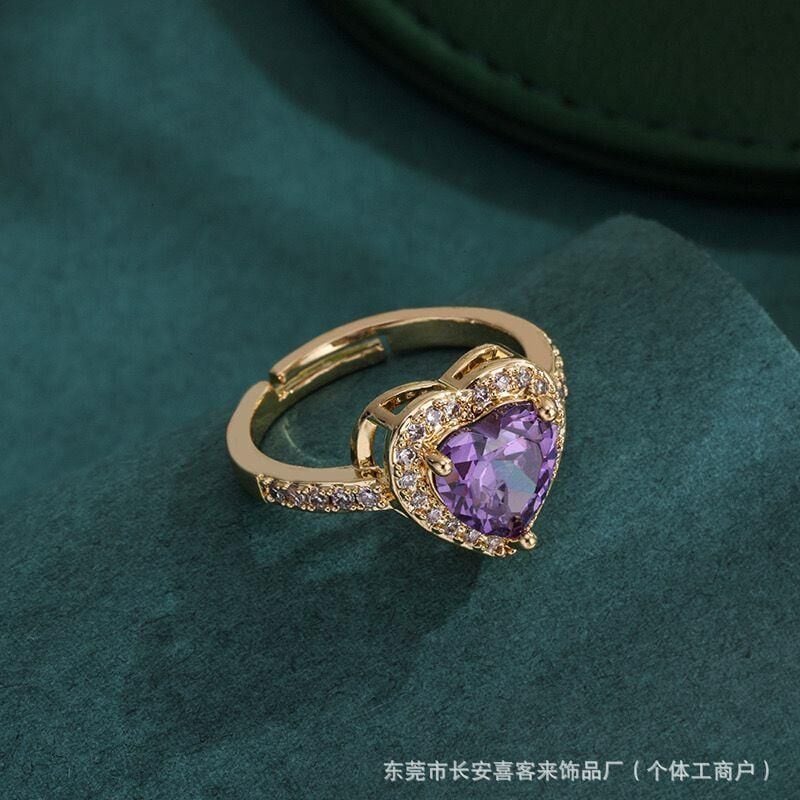 VIP-Ring Gold Lila (verstellbar)