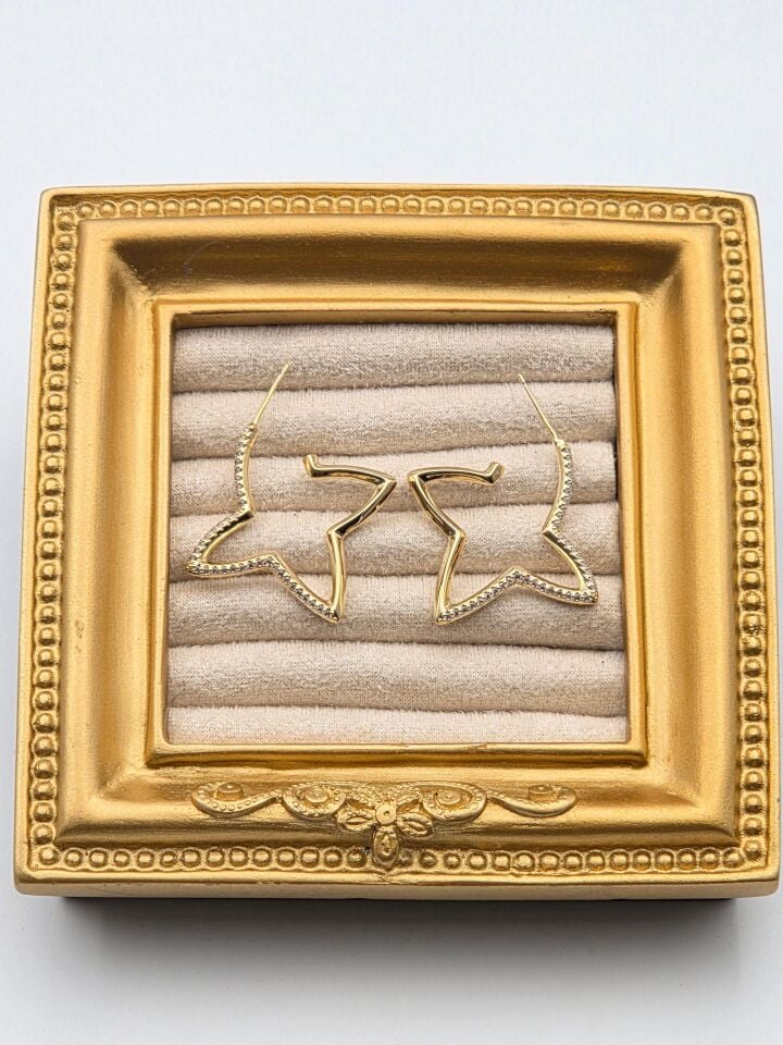 Zirkon Taşlı Rodyum Kaplama Küpe // ITHAL-3274