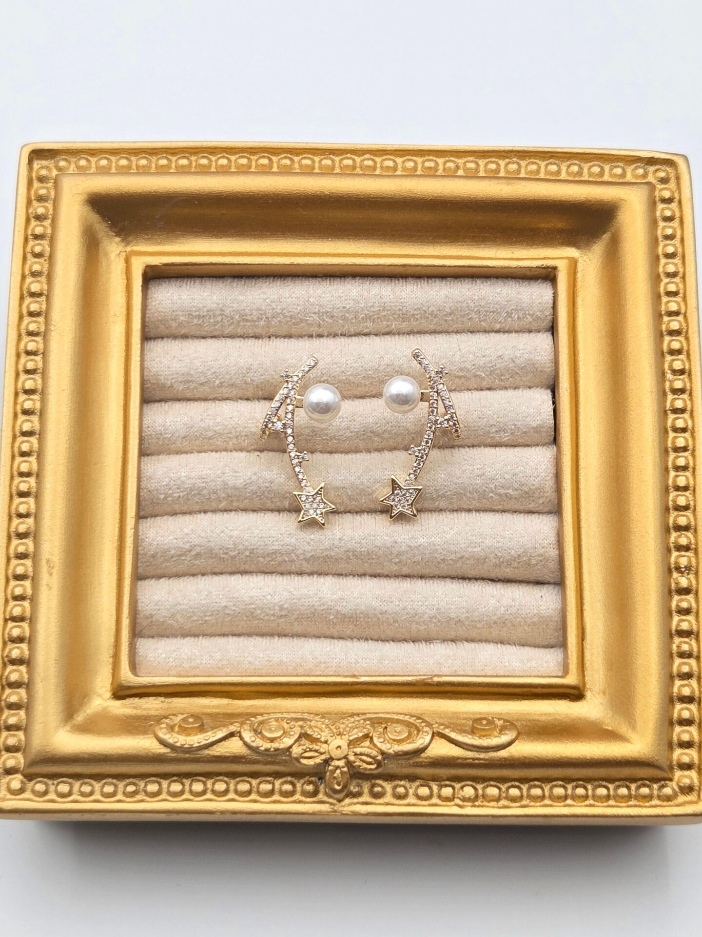 Zirkon Taşlı Rodyum Kaplama Küpe // ITHAL-3277