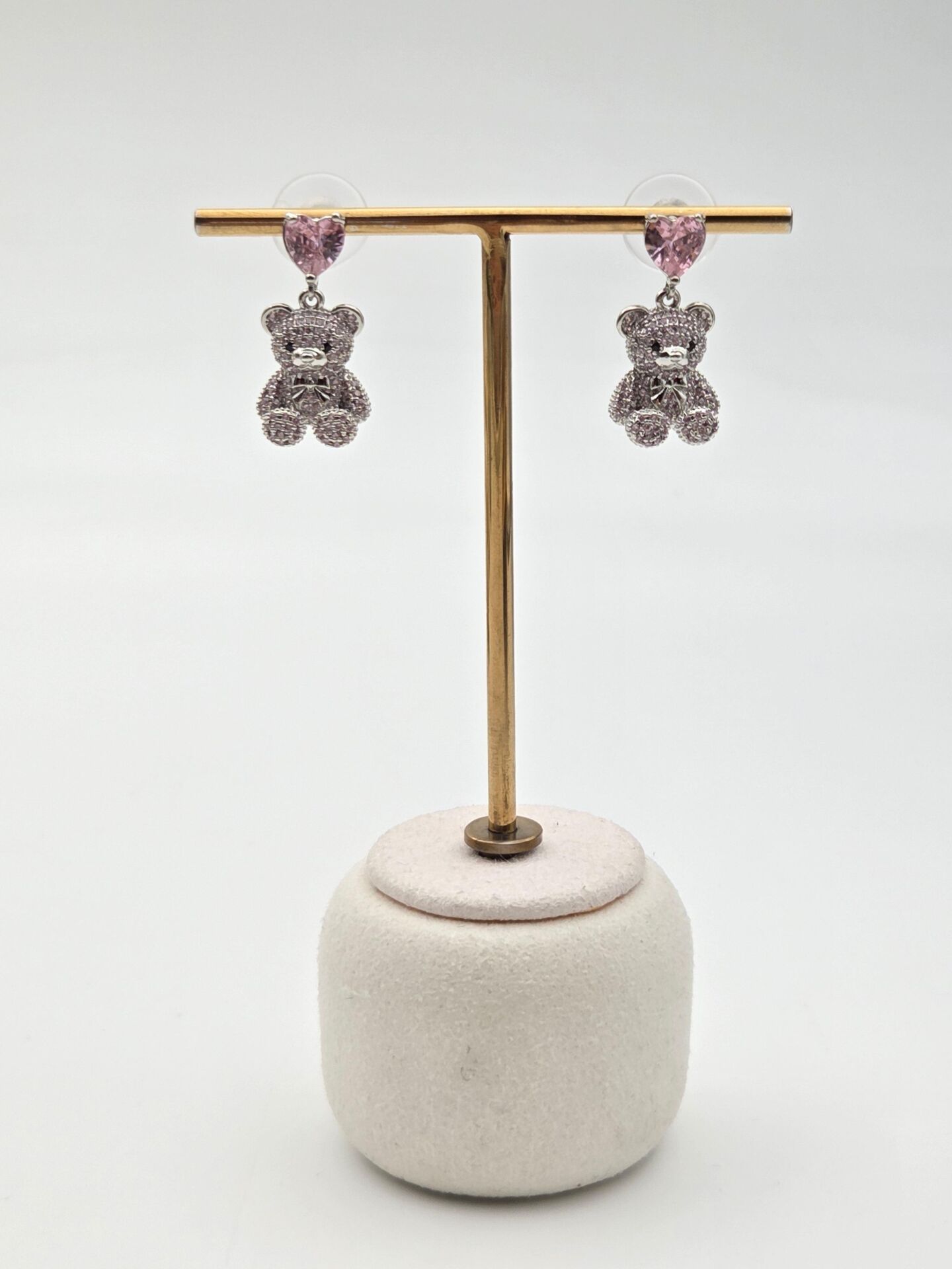 Zirkon Taşlı Rodyum Kaplama Küpe // ITHAL-3280