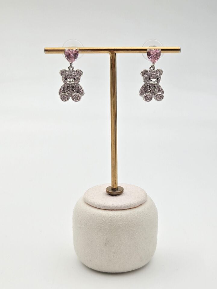 Zirkon Taşlı Rodyum Kaplama Küpe // ITHAL-3280