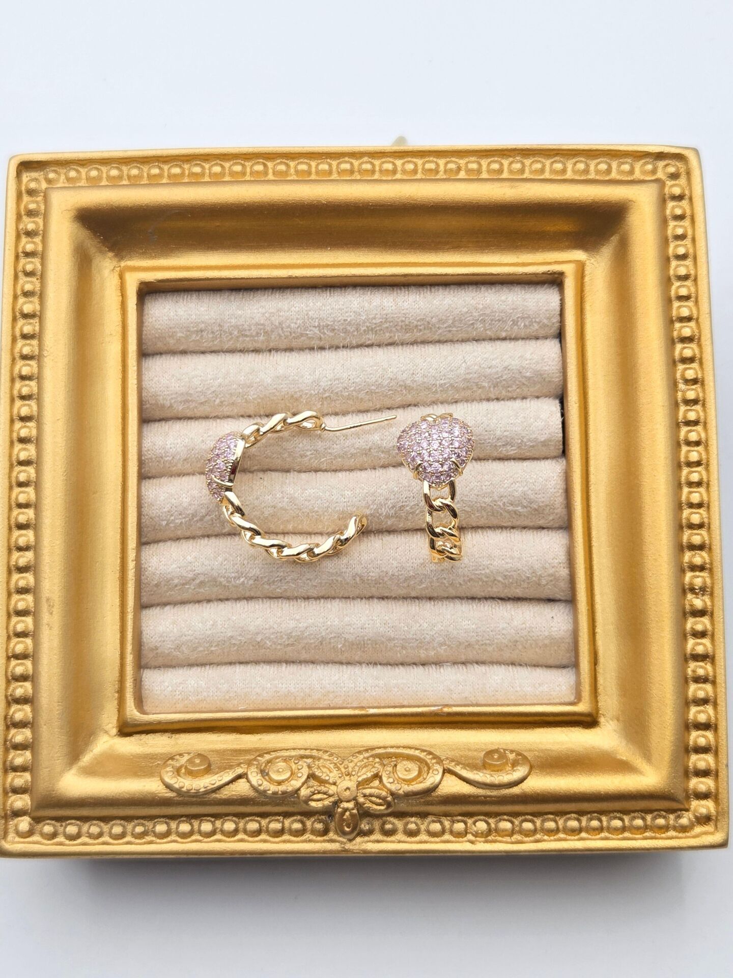 Zirkon Taşlı Rodyum Kaplama Küpe // ITHAL-3282