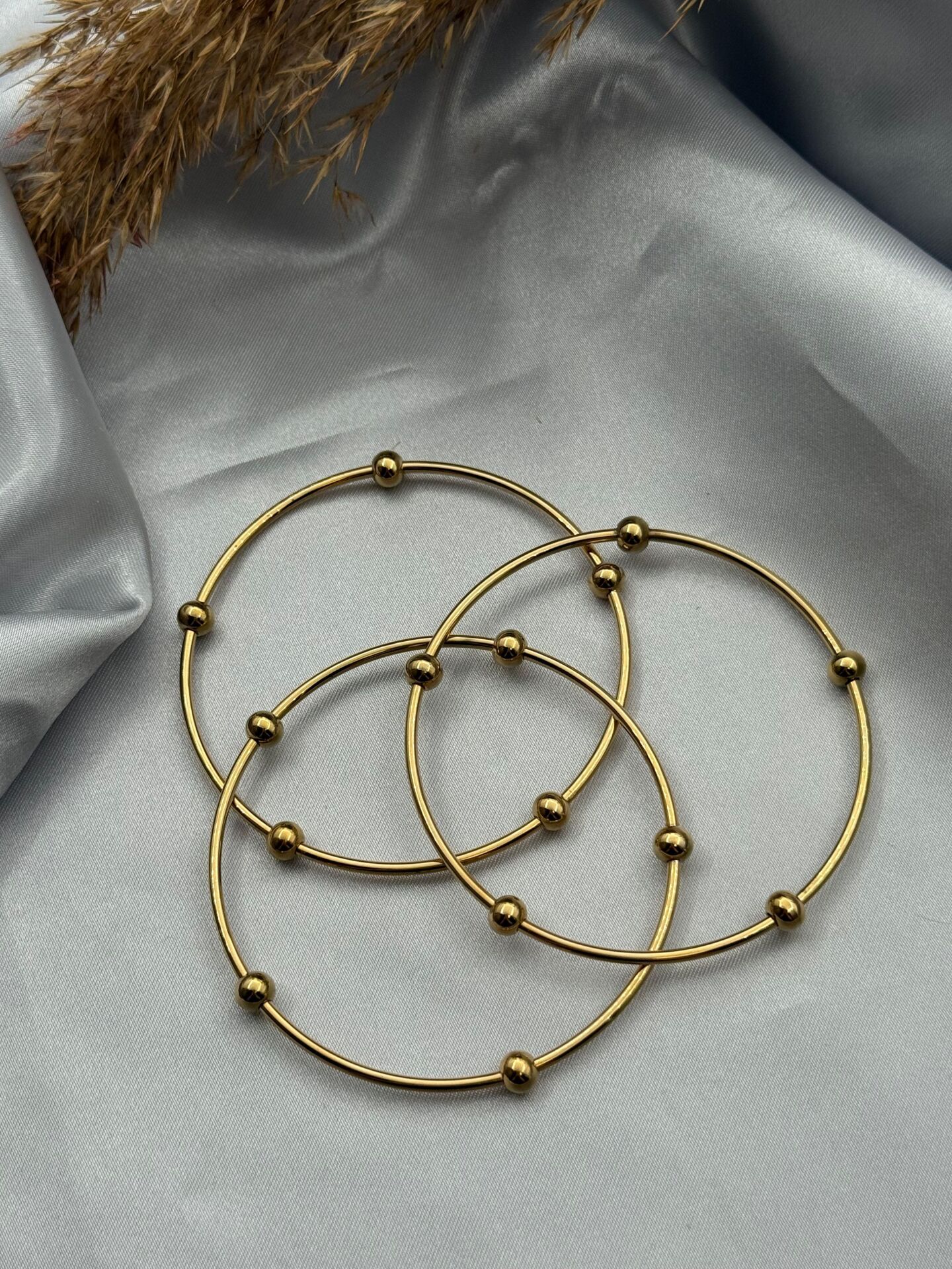Steel Dorikali Ajda Bracelet 6.2 Size (sold in 3 pieces) // KELEPCE-3605