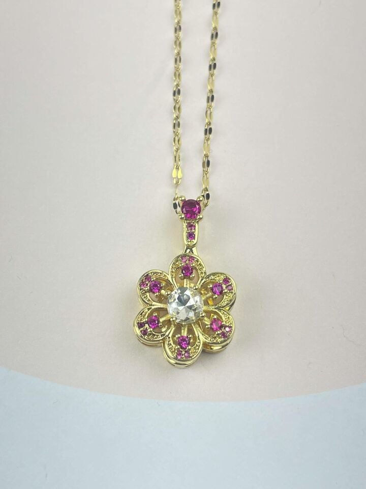 Çelik Dönen Kolye 45cm // KOLYE-2566