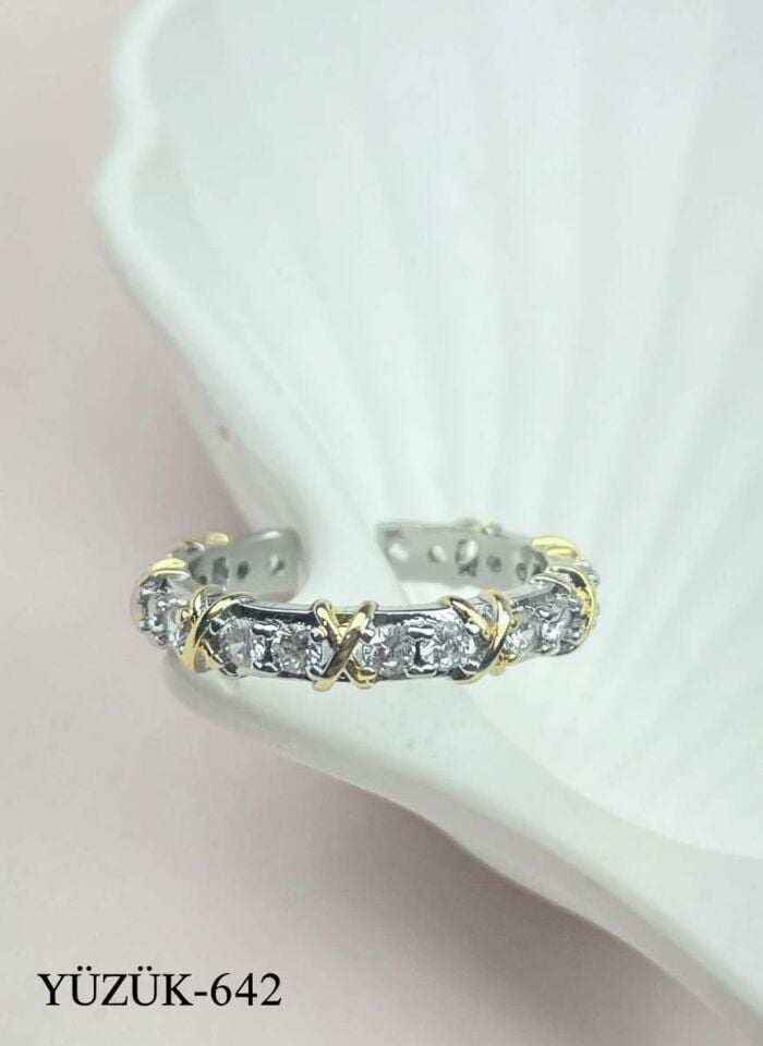 Steel X Ring (Adjustable) // RING-642