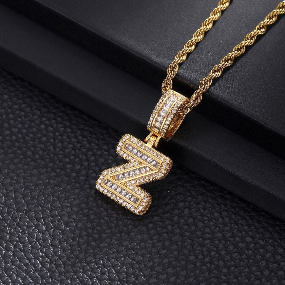 Stahlbuchstabenkette (Z) 60cm // NECKLACE-4880