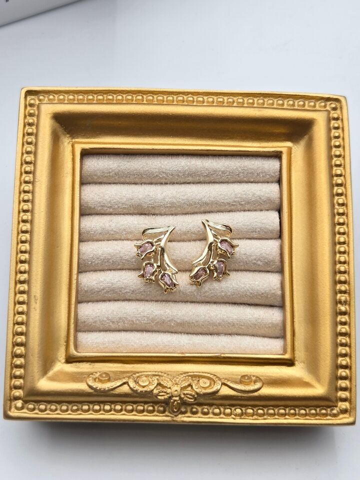 Rhodinierte Ohrringe mit Zirkonsteinen // ITHAL-3296