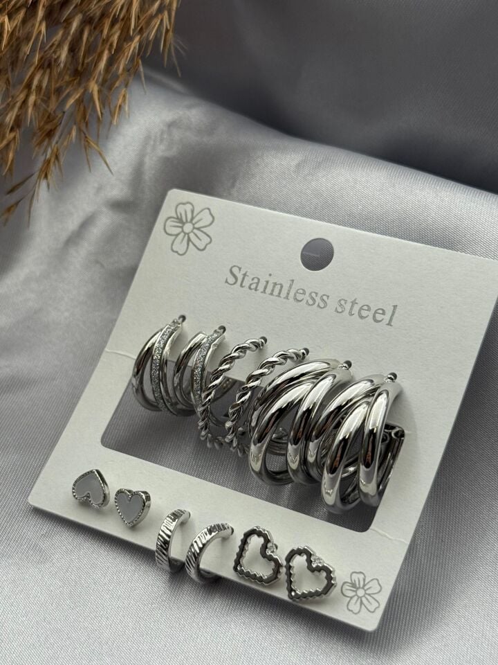 Stahl-Set-Ohrring // OHRRINGE-3802