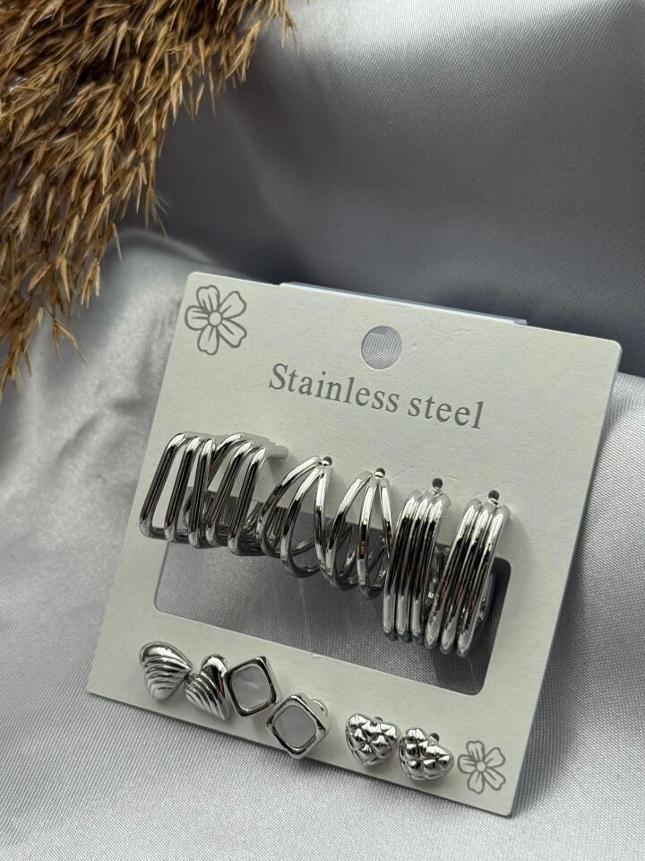 Steel Set Earring // EARRINGS-3803