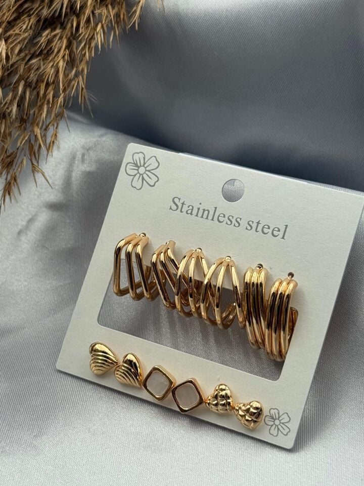 Stahl-Set-Ohrring // OHRRINGE-3805