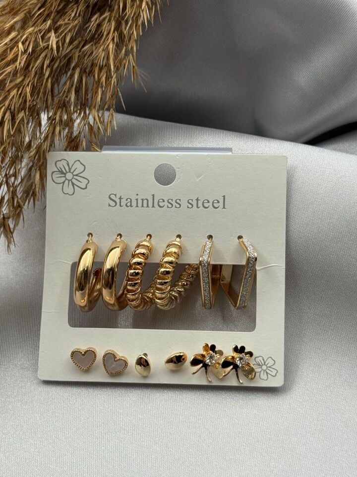 Stahl-Set-Ohrring // OHRRINGE-3806