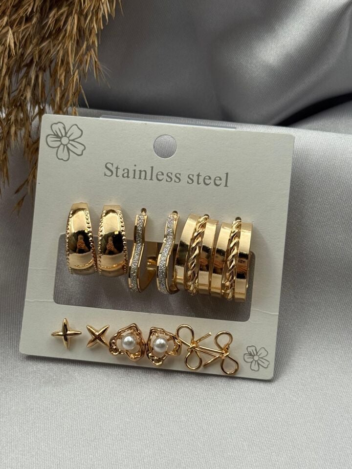 Steel Set Earring // EARRINGS-3807