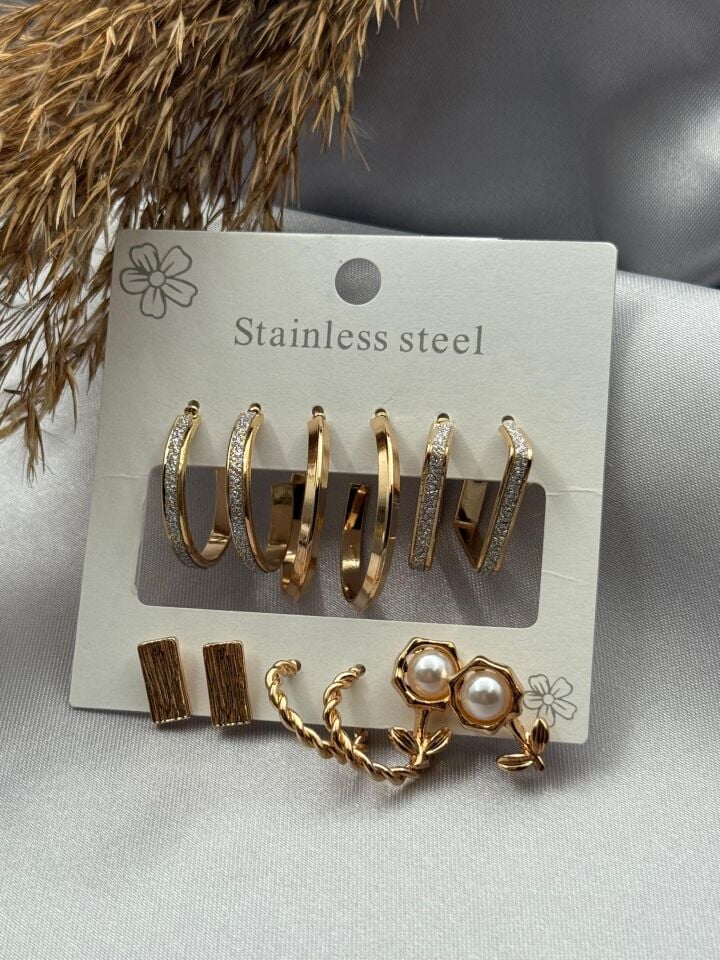 Stahl-Set-Ohrring // OHRRINGE-3809