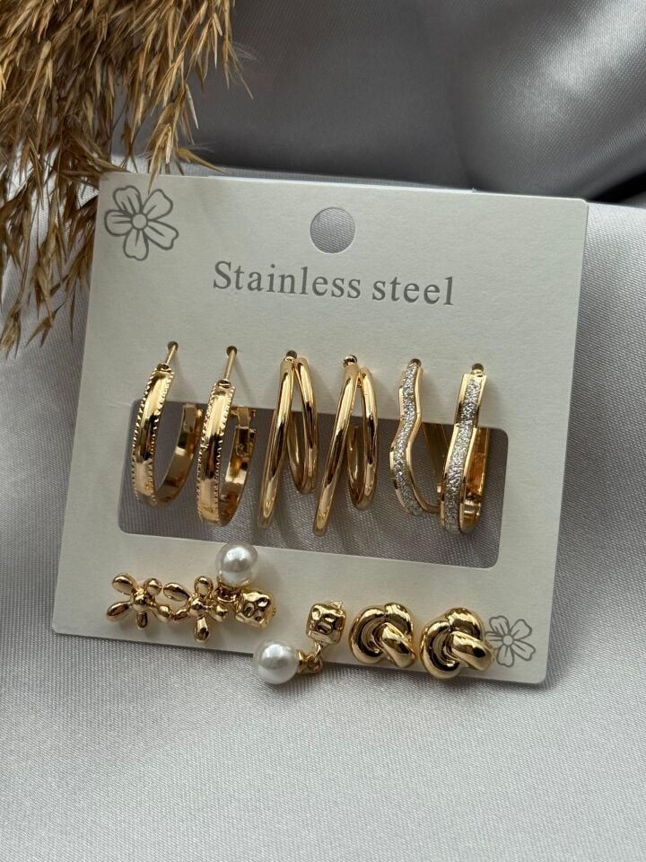 Steel Set Earring // EARRINGS-3811