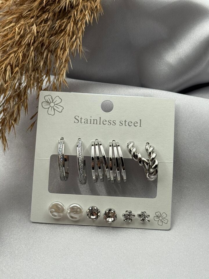 Steel Set Earring // EARRINGS-3812