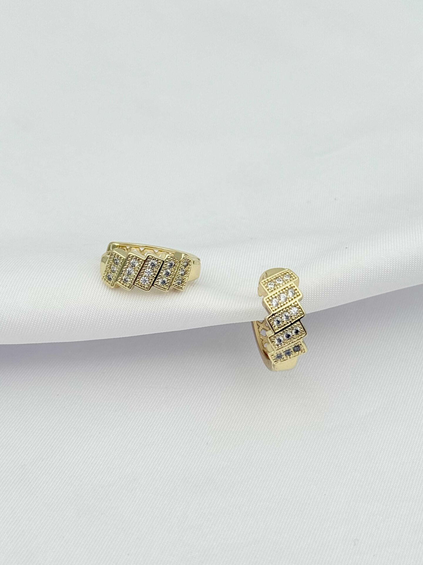 14K Kaplama Zirkon Küpe // ITHAL-3938