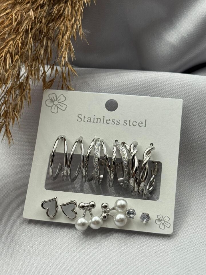 Steel Set Earring // EARRINGS-3813