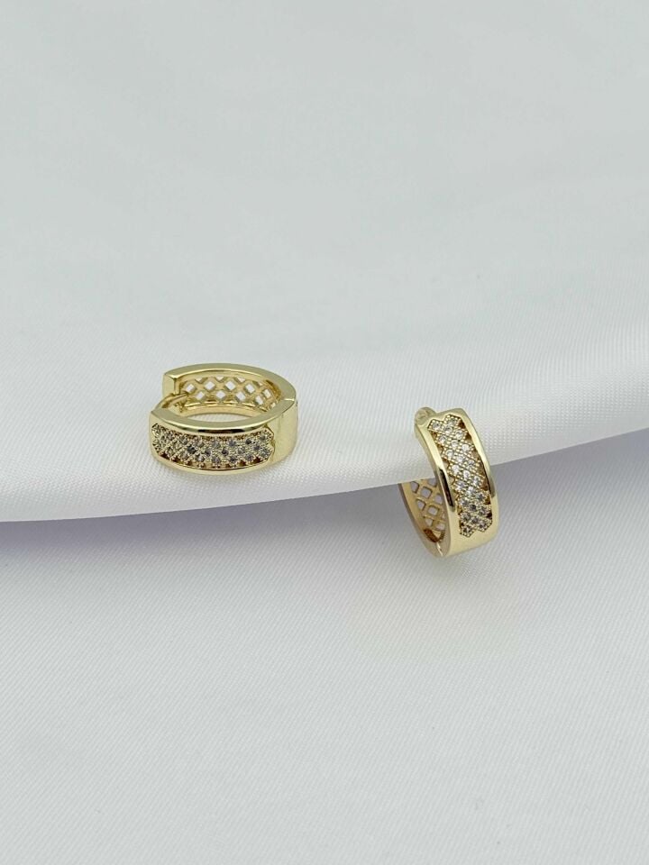 14K Kaplama Zirkon Küpe // ITHAL-3939