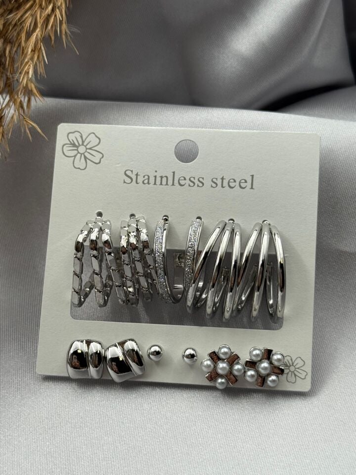 Steel Set Earring // EARRINGS-3814