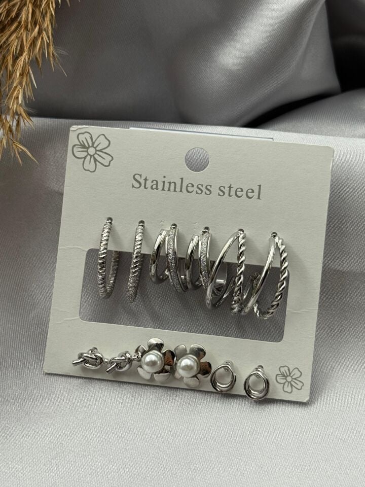 Stahl-Set-Ohrring // OHRRINGE-3815