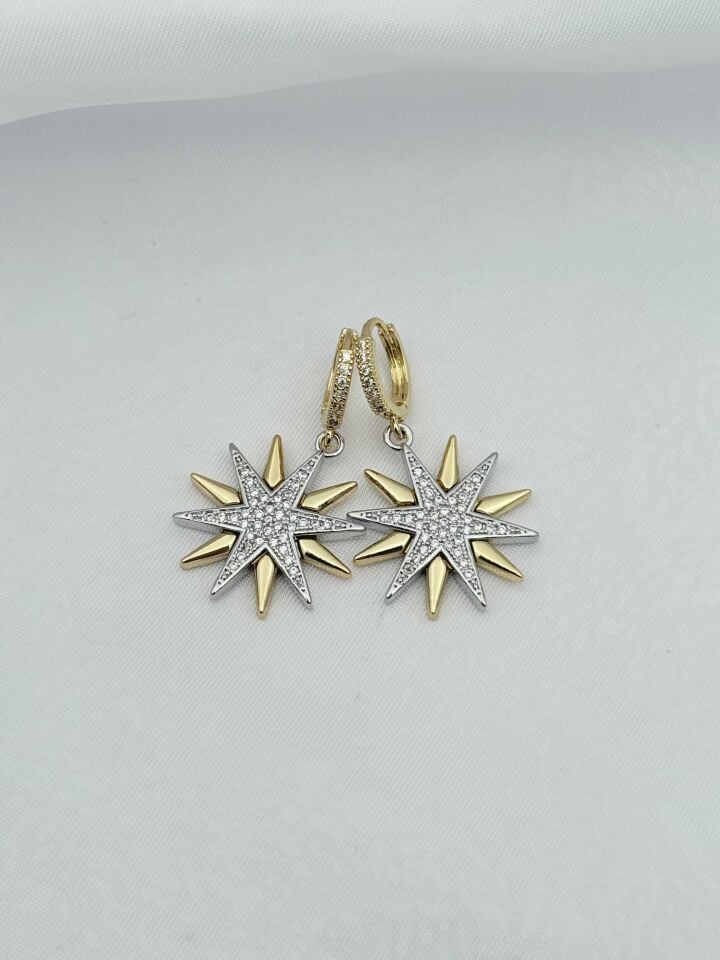 14K Kaplama Zirkon Küpe // ITHAL-3941