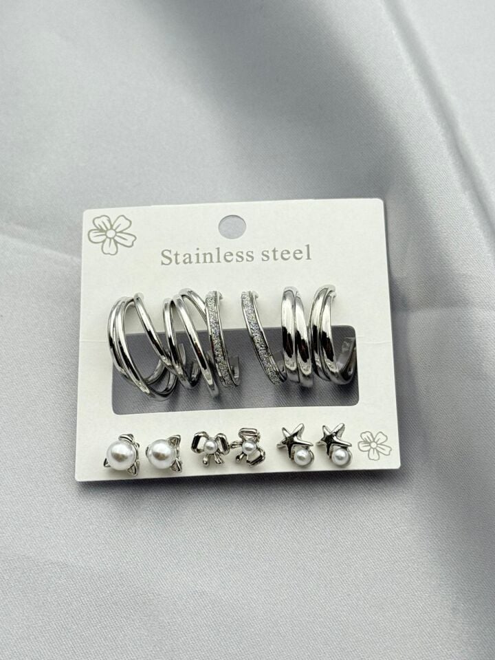 Stahl-Set-Ohrring // OHRRINGE-3816